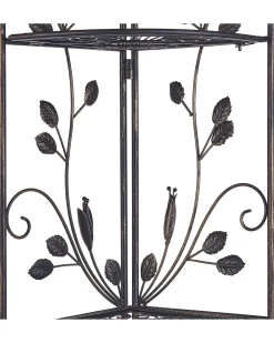 Ulkokalusteet<Beliani Kulmahylly Musta Metalli Siderno