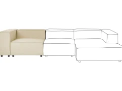 Sohvat<Beliani Kulmamoduuli Pellava Beige Aprica