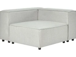 Outlet Beliani Kulmamoduuli Pellava Vaaleanharmaa Aprica