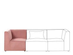 Cheap Beliani Kulmamoduuli Vakosametti Vaaleanpunainen Lemvig