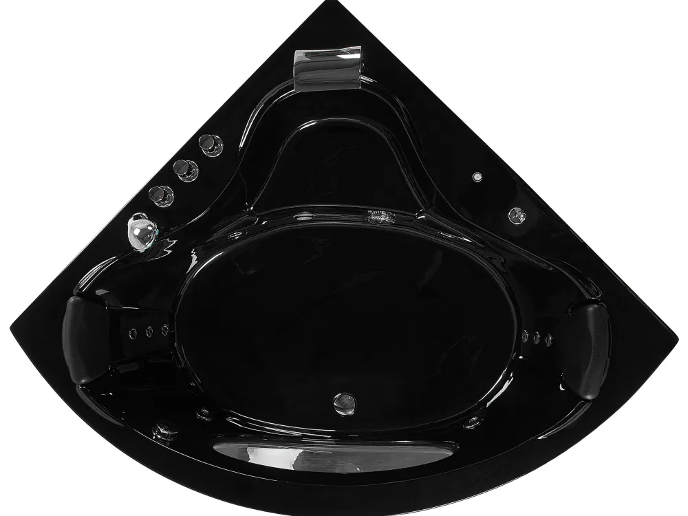 Kylpy- & Poreammeet<Beliani Kulmaporeamme Led-Valot Musta 205 X 146 Cm Tocoa