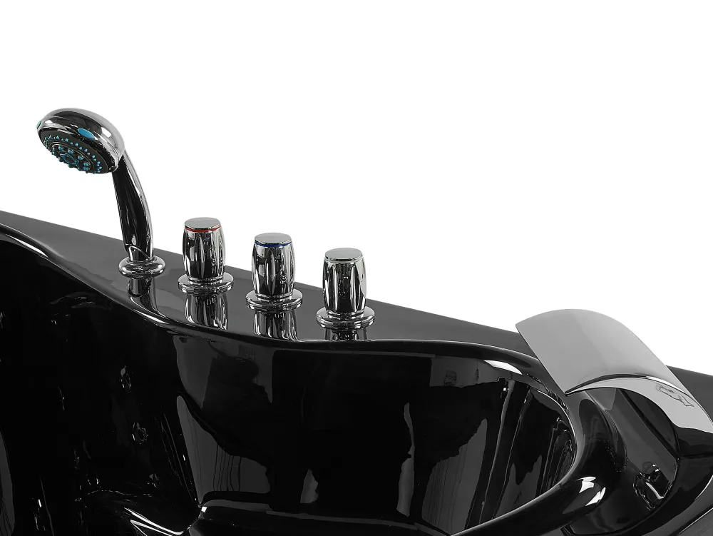 Kylpy- & Poreammeet<Beliani Kulmaporeamme Led-Valot Musta 205 X 146 Cm Tocoa