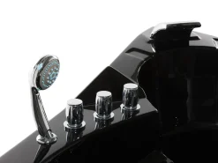 Kylpy- & Poreammeet<Beliani Kulmaporeamme Led-Valot Musta 214 X 155 Cm Martinica