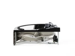 Kylpy- & Poreammeet<Beliani Kulmaporeamme Led-Valot Musta 214 X 155 Cm Martinica