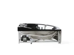 Kylpy- & Poreammeet<Beliani Kulmaporeamme Led-Valot Musta 214 X 155 Cm Martinica