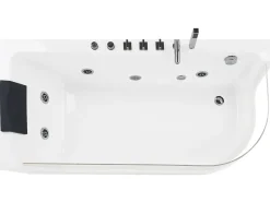 Kylpy- & Poreammeet<Beliani Kulmaporeamme Led-Valot Valkoinen 170 X 80 Cm Acuario