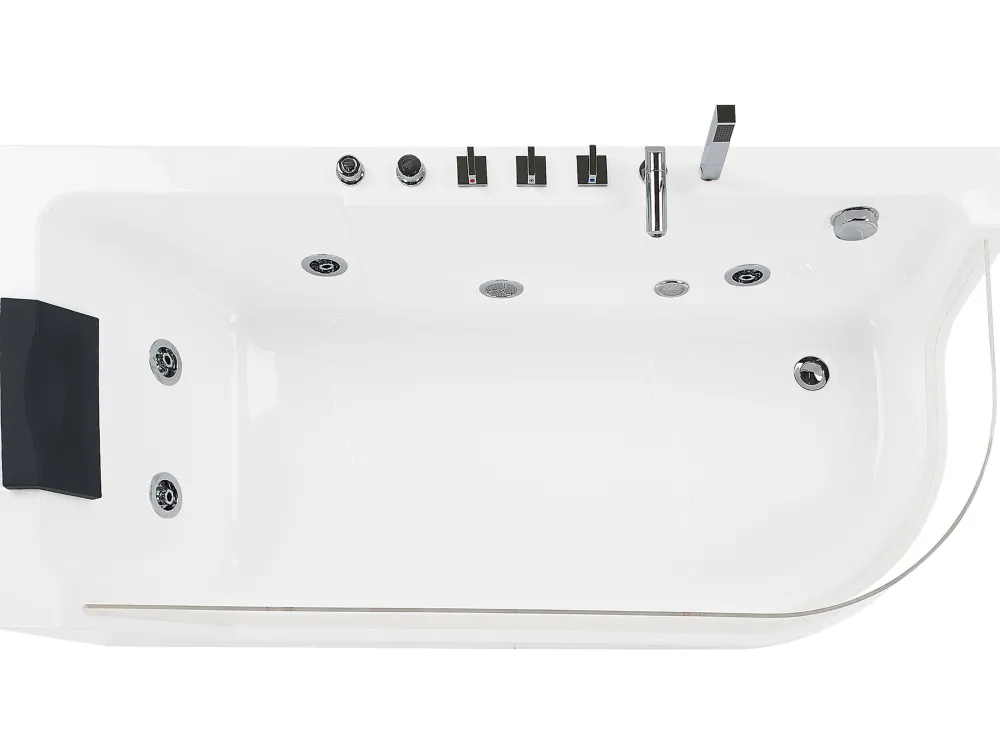 Kylpy- & Poreammeet<Beliani Kulmaporeamme Led-Valot Valkoinen 170 X 80 Cm Acuario