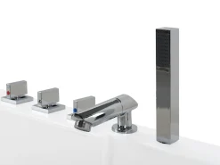 Kylpy- & Poreammeet<Beliani Kulmaporeamme Led-Valot Valkoinen 170 X 80 Cm Acuario