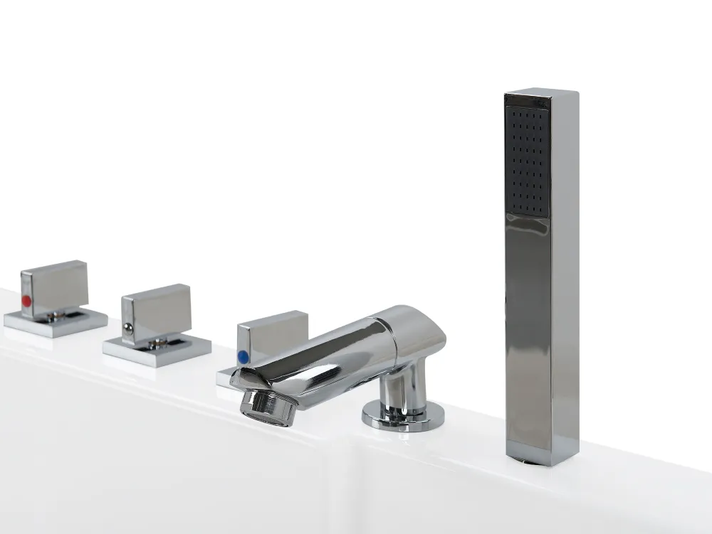 Kylpy- & Poreammeet<Beliani Kulmaporeamme Led-Valot Valkoinen 170 X 80 Cm Acuario