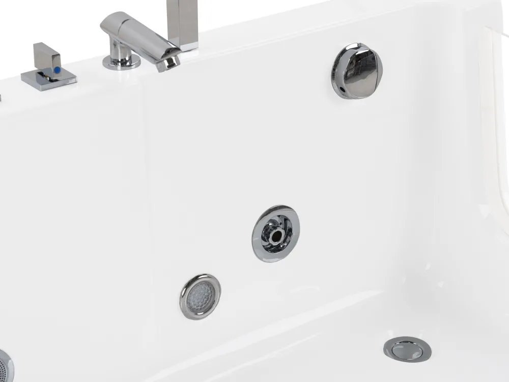 Kylpy- & Poreammeet<Beliani Kulmaporeamme Led-Valot Valkoinen 170 X 80 Cm Acuario