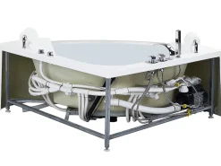 Cheap Beliani Kulmaporeamme Led-Valot Valkoinen 201 X 150 Cm Mangle