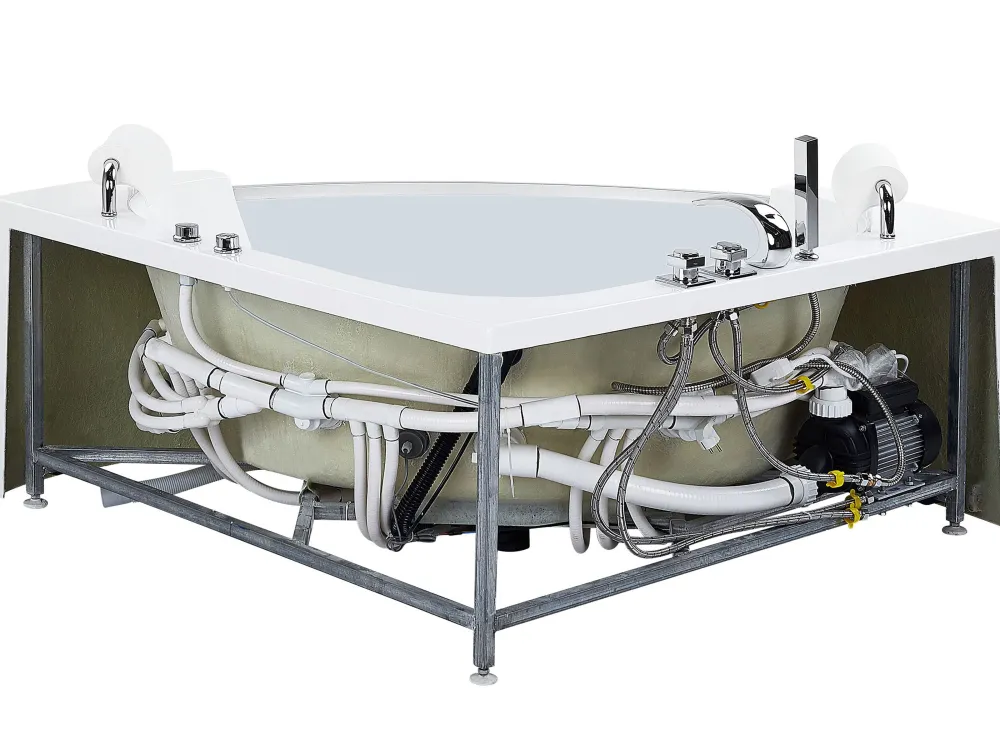 Cheap Beliani Kulmaporeamme Led-Valot Valkoinen 201 X 150 Cm Mangle