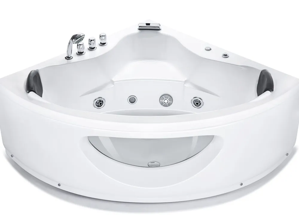 Flash Sale Beliani Kulmaporeamme Led-Valot Valkoinen 205 X 146 Cm Tocoa