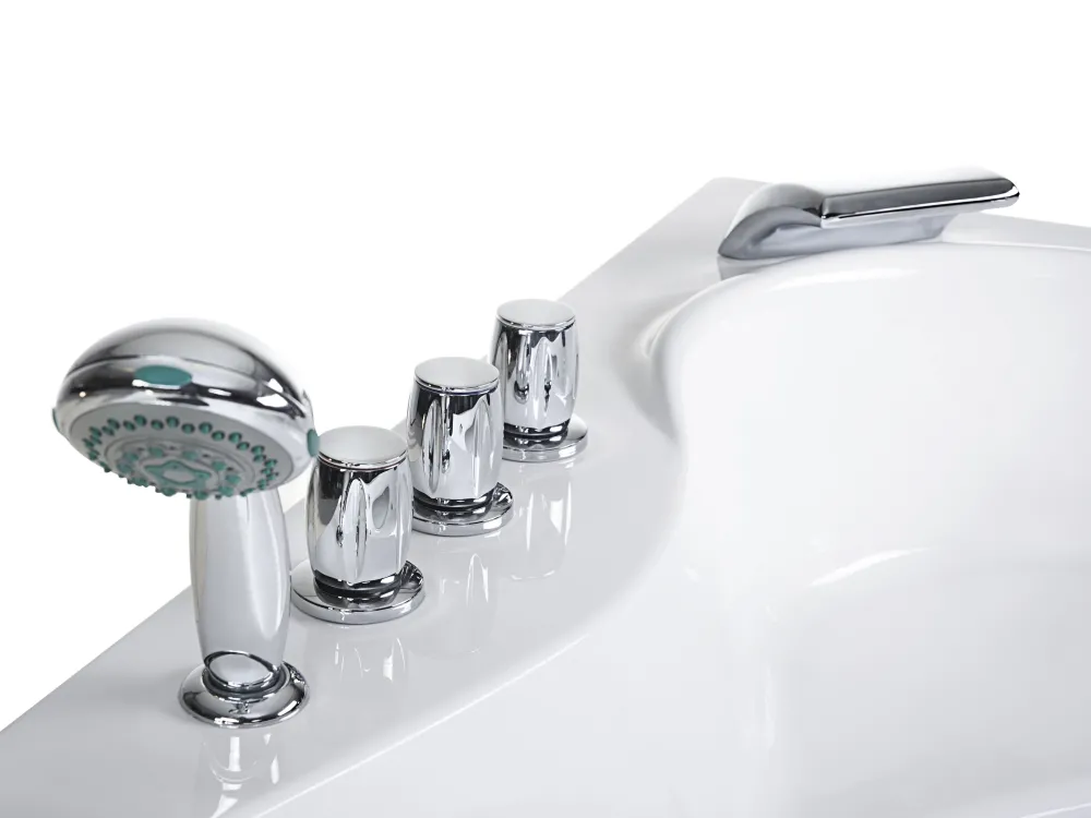 Flash Sale Beliani Kulmaporeamme Led-Valot Valkoinen 205 X 146 Cm Tocoa