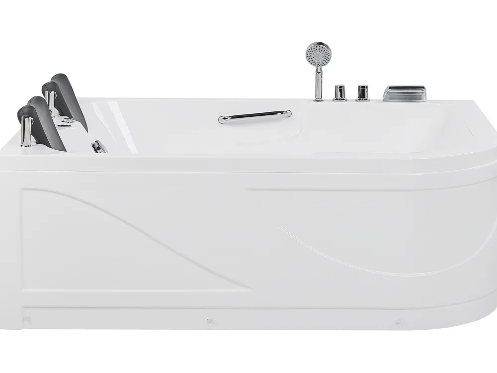 Online Beliani Kulmaporeamme Oikeak. Led-Valot Valkoinen 170 X 119 Cm Bayamo