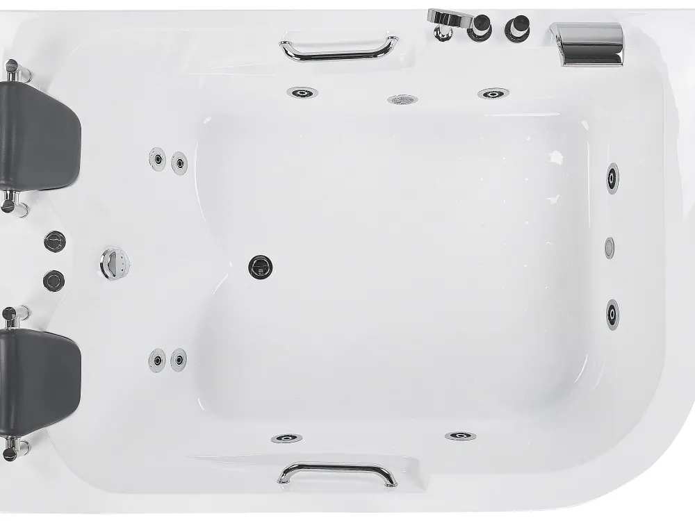 Online Beliani Kulmaporeamme Oikeak. Led-Valot Valkoinen 170 X 119 Cm Bayamo