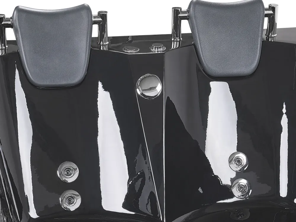 Kylpy- & Poreammeet<Beliani Kulmaporeamme Oikeak. Led-Valot Musta 170 X 119 Cm Bayamo