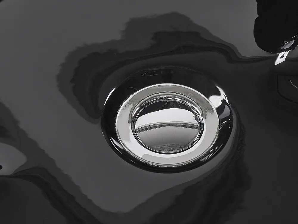 Kylpy- & Poreammeet<Beliani Kulmaporeamme Oikeak. Led-Valot Musta 170 X 119 Cm Bayamo