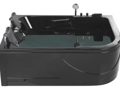 Kylpy- & Poreammeet<Beliani Kulmaporeamme Oikeak. Led-Valot Musta 170 X 119 Cm Bayamo