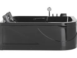 Kylpy- & Poreammeet<Beliani Kulmaporeamme Oikeak. Led-Valot Musta 170 X 119 Cm Bayamo