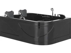 Kylpy- & Poreammeet<Beliani Kulmaporeamme Oikeak. Led-Valot Musta 170 X 119 Cm Bayamo