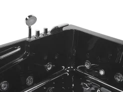 Kylpy- & Poreammeet<Beliani Kulmaporeamme Oikeak. Led-Valot Musta 170 X 119 Cm Bayamo