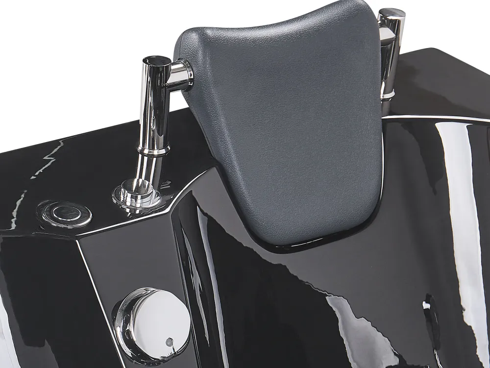 Kylpy- & Poreammeet<Beliani Kulmaporeamme Oikeak. Led-Valot Musta 170 X 119 Cm Bayamo