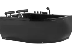 Best Sale Beliani Kulmaporeamme Oikeak. Led-Valot Musta 160 X 113 Cm Paradiso