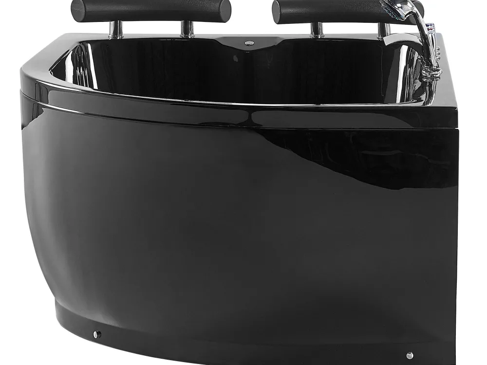 Best Sale Beliani Kulmaporeamme Oikeak. Led-Valot Musta 160 X 113 Cm Paradiso