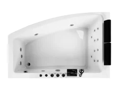 Store Beliani Kulmaporeamme Oikeak. Led-Valot Valkoinen 182 X 122 Cm Serrana