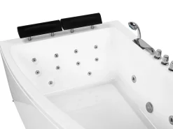 Store Beliani Kulmaporeamme Oikeak. Led-Valot Valkoinen 182 X 122 Cm Serrana