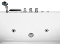 Store Beliani Kulmaporeamme Oikeak. Led-Valot Valkoinen 182 X 122 Cm Serrana