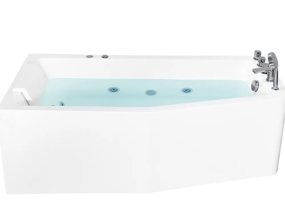 Store Beliani Kulmaporeamme Oikeak. Valkoinen 170 X 80 Cm Alita