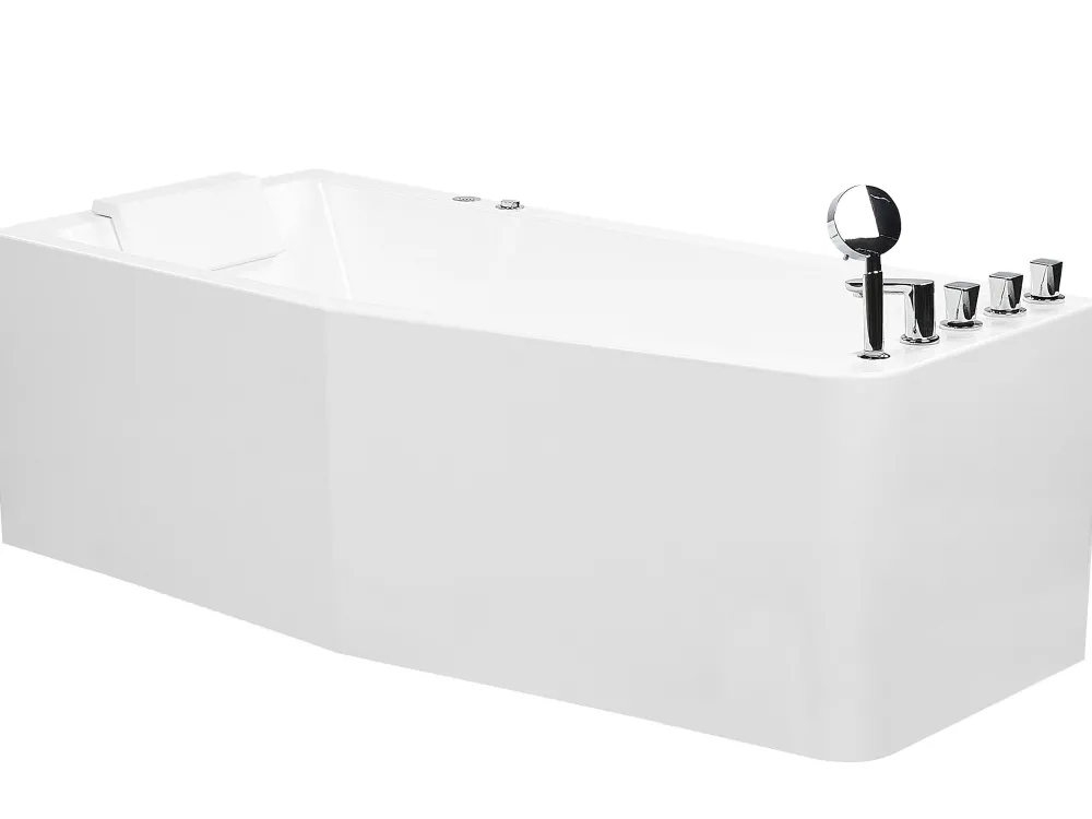 Store Beliani Kulmaporeamme Oikeak. Valkoinen 170 X 80 Cm Alita