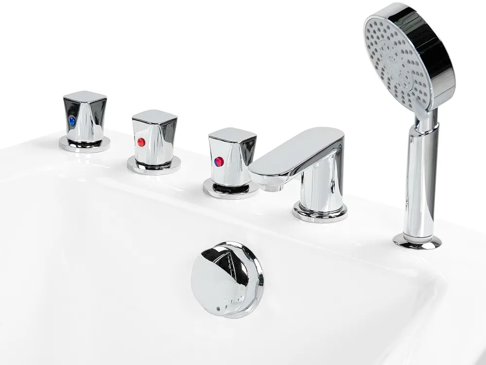 Store Beliani Kulmaporeamme Oikeak. Valkoinen 170 X 80 Cm Alita