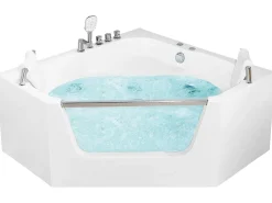 Kylpy- & Poreammeet<Beliani Kulmaporeamme Valkoinen 135 X 135 Cm Cantalla