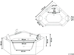 Kylpy- & Poreammeet<Beliani Kulmaporeamme Valkoinen 135 X 135 Cm Cantalla