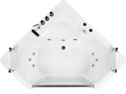 Kylpy- & Poreammeet<Beliani Kulmaporeamme Valkoinen 135 X 135 Cm Cantalla