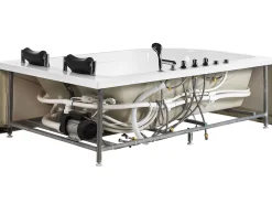 Kylpy- & Poreammeet<Beliani Kulmaporeamme Vasenk. Led-Valot Valkoinen 180 X 120 Cm Calama