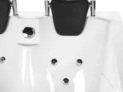 Kylpy- & Poreammeet<Beliani Kulmaporeamme Vasenk. Led-Valot Valkoinen 180 X 120 Cm Calama