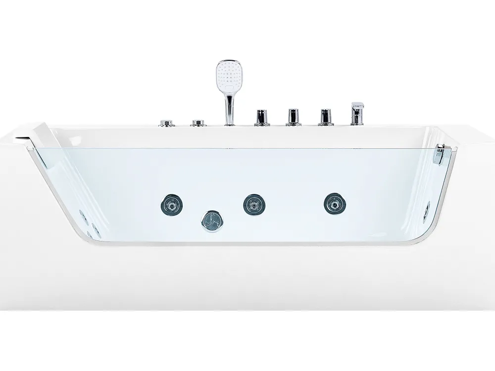 Kylpy- & Poreammeet<Beliani Kulmaporeamme Vasenk. Valkoinen 170 X 80 Cm Puquio