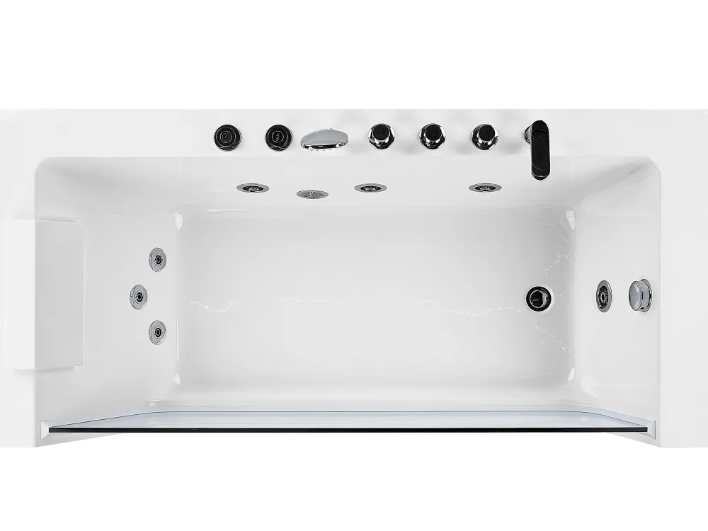 Kylpy- & Poreammeet<Beliani Kulmaporeamme Vasenk. Valkoinen 170 X 80 Cm Puquio