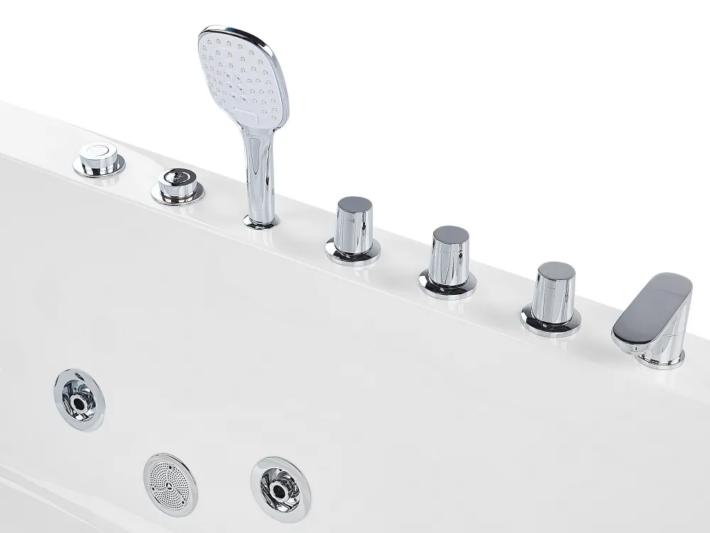 Kylpy- & Poreammeet<Beliani Kulmaporeamme Vasenk. Valkoinen 170 X 80 Cm Puquio