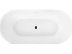 Cheap Beliani Kylpyamme Vapaasti Seisova Valkoinen 170 X 80 Cm Pinel