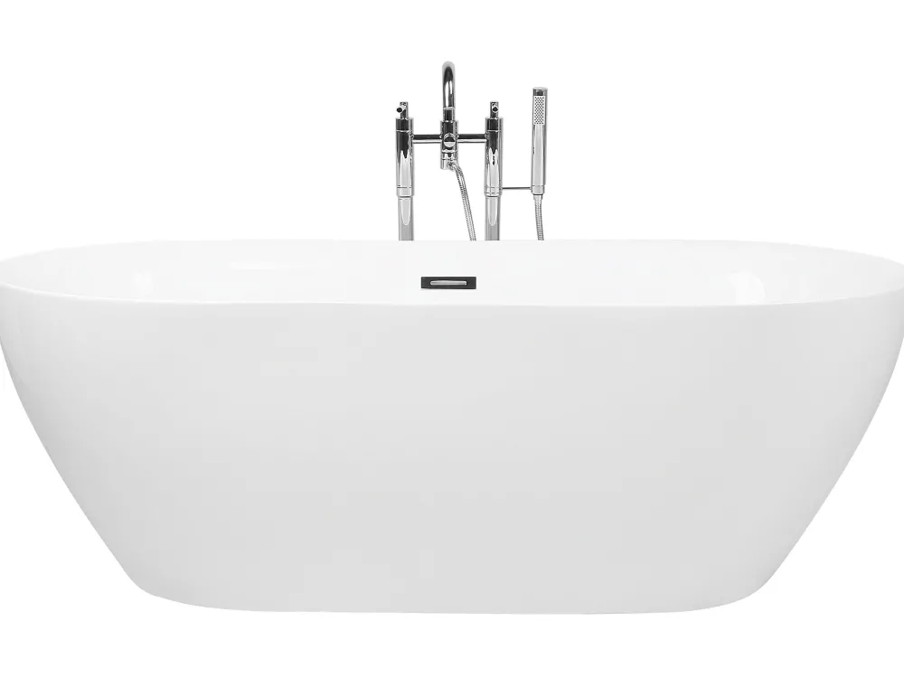 Shop Beliani Kylpyamme Vapaasti Seisova Valkoinen 180 X 80 Cm Carrera