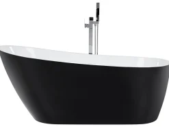 Discount Beliani Kylpyamme Vapaasti Seisova Musta 170 X 78 Cm Solarte