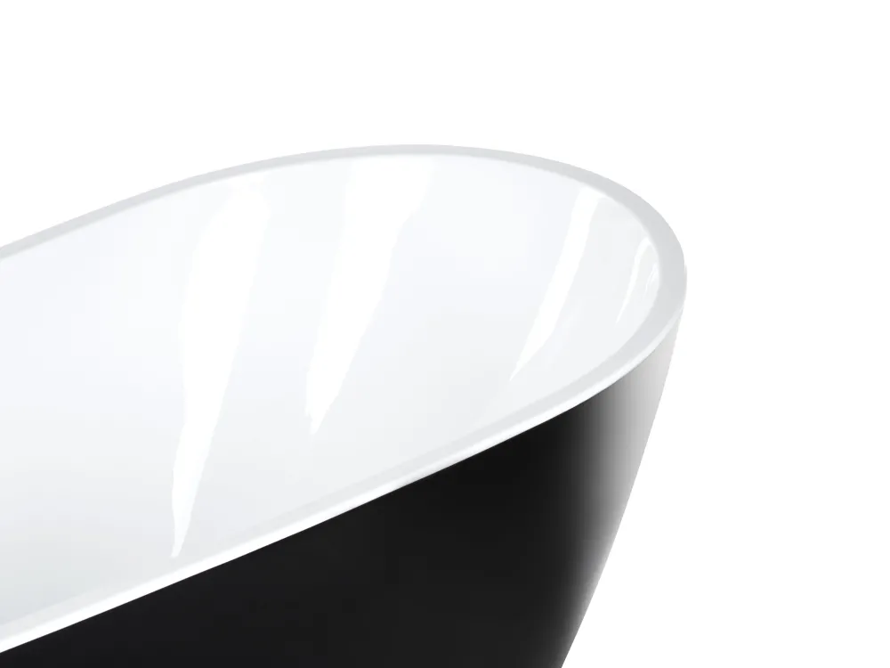 Discount Beliani Kylpyamme Vapaasti Seisova Musta 170 X 78 Cm Solarte