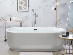 Kylpy- & Poreammeet<Beliani Kylpyamme Vapaasti Seisova Hopea 170 X 80 Cm Pinel