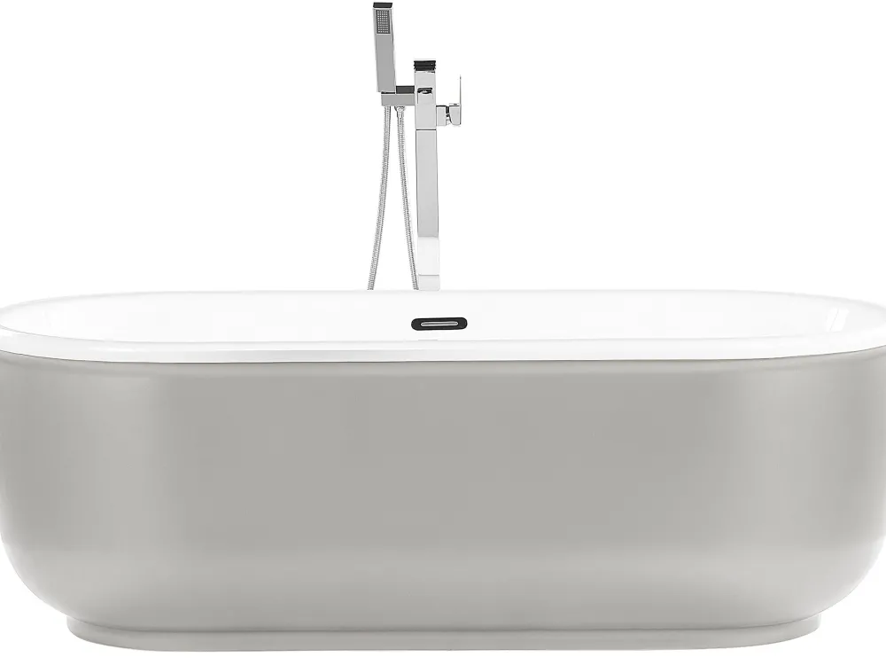 Kylpy- & Poreammeet<Beliani Kylpyamme Vapaasti Seisova Hopea 170 X 80 Cm Pinel