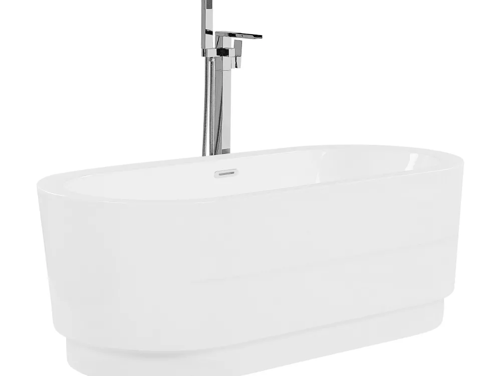 Shop Beliani Kylpyamme Vapaasti Seisova Valkoinen 170 X 80 Cm Empresa